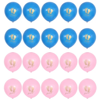 10Pcs10 pé polegadas de látex balão azul cor-de-rosa balão de sexos revelam menino menina festa de aniversário, decoração de balão