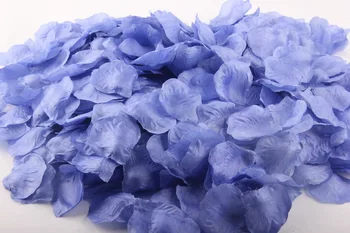2000pcs/monte Azul de Seda Pétalas de Rosa Para a Festa de Casamento de DIY, Decoração de Moda, Flores Artificiais em Seda Pétalas