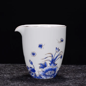 250ml de Jingdezhen Justo Copa do Office Kung Fu Conjunto de Chá em Copos de Porcelana Azul e Branca Chá Caneca de Café com Leite, Copos para Presentes de Aniversário
