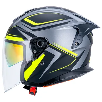3/4 de uso de capacete capacetes de motociclistas para homens mulheres duplo pedaço de espelho de capacete de motocicleta bicicleta elétrica metade capacete PONTO moto capacete
