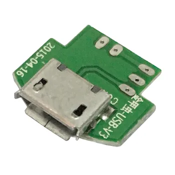 5-20PCS Micro USB SMD Na linha Feminina a cobrança de Soquete Adaptador de tomada Com Placa do PWB de Diy Cabo de Dados Conector de Alimentação Porta