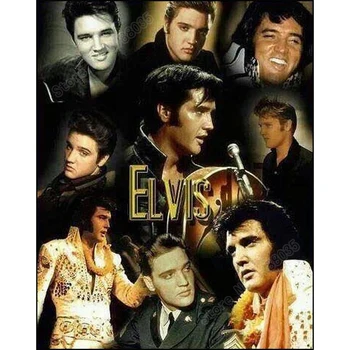 5D DIY Diamante Pintura de Elvis Presley Completa Quadrado / Redondo Broca de Diamante Bordado de Ponto de Cruz com Strass Mosaico Pinturas de Arte