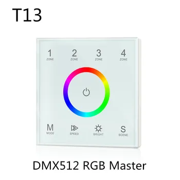 85-265VAC 4 Zonas de 2,4 G de Brilho RGB/RGBW Painel de Toque do Controle Remoto de Parede de Painel de Toque DMX512, Mestre RF 2.4 G RemoteT11-1