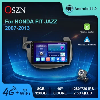 Android 11 auto-Rádio 8+128G Para HONDA FIT JAZZ 2007-2013 Esquerda Vídeo Player Multimídia DSP GPS Com Carplay+Auto Estéreo Unidade de Cabeça