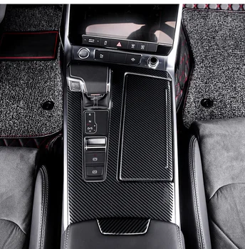 Aplicável Para o Audi A6L 19 de aço inoxidável interior modificação central engrenagem de controle o painel de adesivos