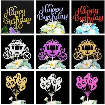 Bolo Toppers Festa De Aniversário, Decorações De Crianças Menino Cupcake Topper Do Chuveiro De Bebê Decoração De Festas Happy Birthday Cake Topper