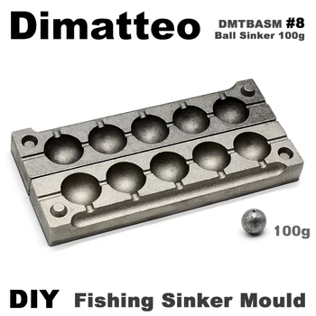 Dimatteo DIY Pesca Bola Chumbada Molde DMTBASM/#8 Ball Chumbada 100g de 5 Cavidades