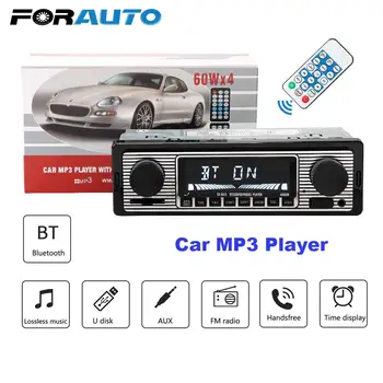 FM MP3 Player de Multimídia de Auto Peças Elétricas sem Fios Bluetooth TF USB AUX de Suporte 12V do Carro de Rádio Estéreo Em-traço