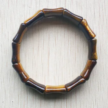 Forma Natural olho de Tigre pedra cordão elástico Torça forma de bracelete pulseira de charme esferas 13x18mm para fazer jóias frete grátis