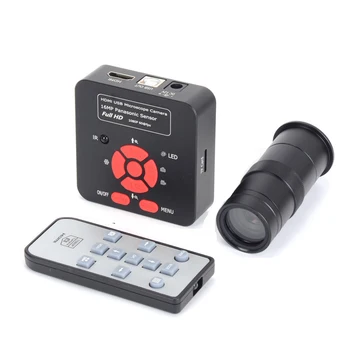 HAYEAR 16MP Digital USB Microscópio com Câmera CMOS 1080P Câmera de Vídeo com 100X C-mount Lente HDMI Industrial Microscópio forSoldering