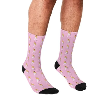 Homens Engraçados meias de Quebra de Freddie Mercury estêncil rainha Meias harajuku os Homens Felizes hip hop Novidade boys Crew Meias Casuais para homens