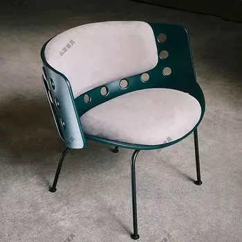 Jantar Cadeiras Design de Cadeira Relaxante para a Casa de Luxo Moderno em Madeira Armação de Metal com encosto Macio e Confortável Maquiagem Mobiliário Decoração