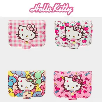 Kawaii Sanrio Hello Kitty Banco Do Titular Do Cartão De Botão Do Titular Do Cartão De Negócio Titular Do Cartão De Múltiplos Slots De Cartão De Presente De Natal Para Meninas
