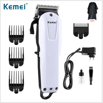 Kemei 100-240V profissional da tosquiadeira de cabelo elétrico aparador de pêlos poderoso de cabelo máquina de barbear cabelo, corte de barba barbeador elétrico