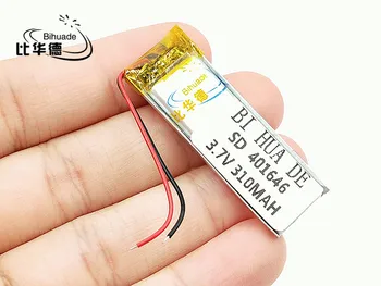 Li-Po 2pcs [SD] 3,7 V,310 mah,[401646] Polímero de lítio ion / Li-íon da bateria para o BRINQUEDO,BANCO de POTÊNCIA,GPS,mp3,mp4,telefone celular,alto-falante