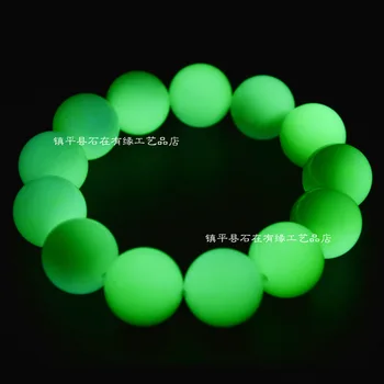 Natural verde jade pulseira para mulheres, homens jóias noite brilhante perla o bracelete pulseiras shiinny