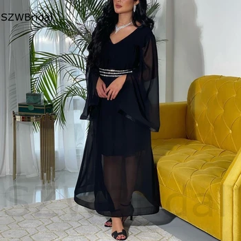 Nova Chegada de Pescoço de V vestidos Longos vestidos Formais para as mulheres do partido abendkleider 2023 Dubai vestidos de Noite Vestidos de festa