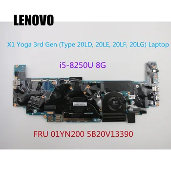 Para Lenovo ThinkPad X1 Yoga da 3ª Geração, placa-mãe della scheda madre i5-8250U 8G del computador portatile 01YN200 5B20V13390
