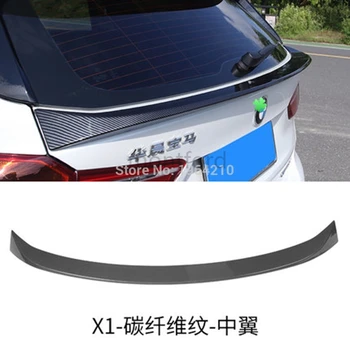 Plástico ABS Falso Traseiro de Fibra de Carbono de Cor Tronco de Arranque de Asa Traseira Lábio Traseira Meio Spoiler Estilo Carro BMW X1 E84 X3 2016-2020