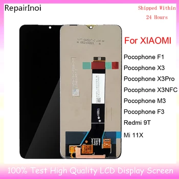 Preto Original Para Pocophone Poco F1 X3 X3Pro X3NFC M3 F3 Tela LCD Touch screen Digitalizador Assembly Para Xiaomi Redmi 9T