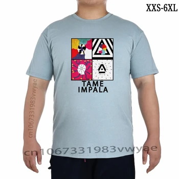 Tame Impala Impressão do logotipo T-Shirts Masculina de Manga Curta O Pescoço Homens T-Shirt do Grupo Roupa XXS-6XL