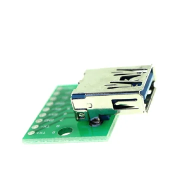 USB 3.0 feminina soquete DIP módulo usb 3.0 Adaptador de placa de 2,54