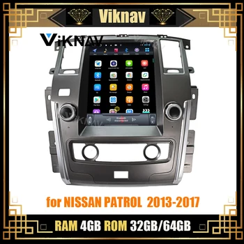 vertical de tela do rádio do carro GPS de navegação de DVD player para NISSAN PATROL 2013 2014 2015 2016 2017 auto multimédia player estéreo